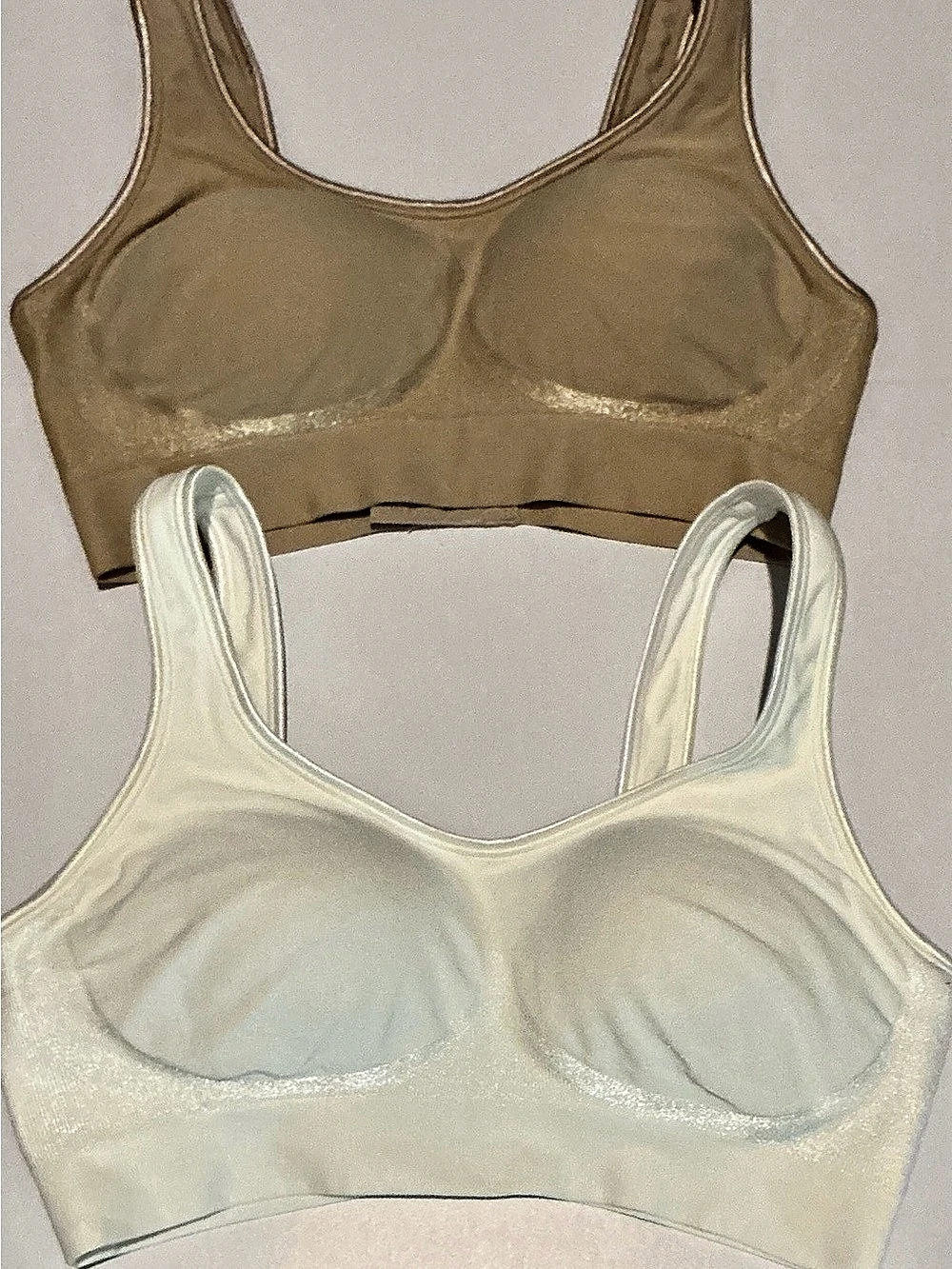 Bali 2-Pack Wireless Comfort Bras – Nude & Ivory – M